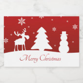 kerstboomrendiertje Snowman Voedselcontainer Etiket (Enkel label)