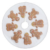 Kerstboomrok / gemberbrood Man krans Fleece Kerstboom Rok (Voorkant)