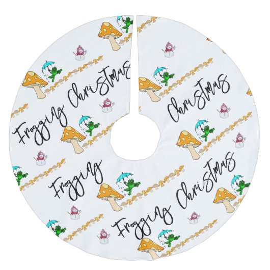 kerstboomrok Snowman Frogge paddenstoel Kerstboom Rok (Voorkant)