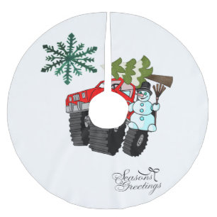 kerstboomrok Snowman Seasons Greetings Kerstboom Rok