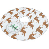 Kerstboomrokken met rode neus rendiermonogram kerstboom rok (Gekanteld)