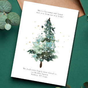 kerstboomrondzendbriefkaart aankondiging