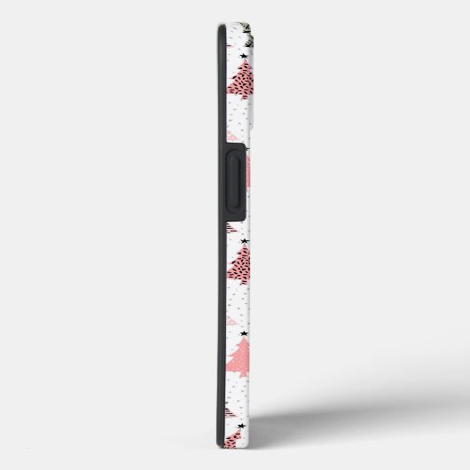 Kerstboomroze en groen met witte achtergrond Case-Mate iPhone case (Achterkant / Rechts)