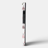 Kerstboomroze en groen met witte achtergrond Case-Mate iPhone case (Achterkant / Links)