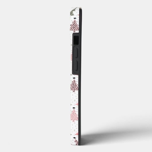 Kerstboomroze en groen met witte achtergrond Case-Mate iPhone case (Achterkant / Links)