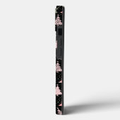 kerstboomroze en groen met zwarte achtergrond Case-Mate iPhone case (Achterkant / Links)