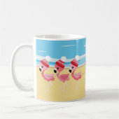 kerstboomroze flamingo Santa Koffiemok (Links)