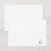 Kerstboomschets Vakantie Eenvoudig Aangepast Bedankkaart (Voorkant / Achterkant)