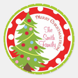 Kerstboomscheurtjes Ronde Sticker