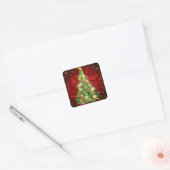 Kerstboomscheurtjes Vierkante Sticker (Envelop)