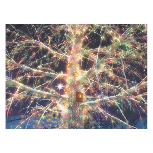 kerstboomschild tafelkleed (Voorkant (Horizontaal))