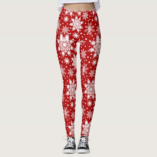 kerstboomschilderij leggings (Voorkant)