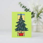 kerstboomschildering feestdagenkaart (Staand voorkant)