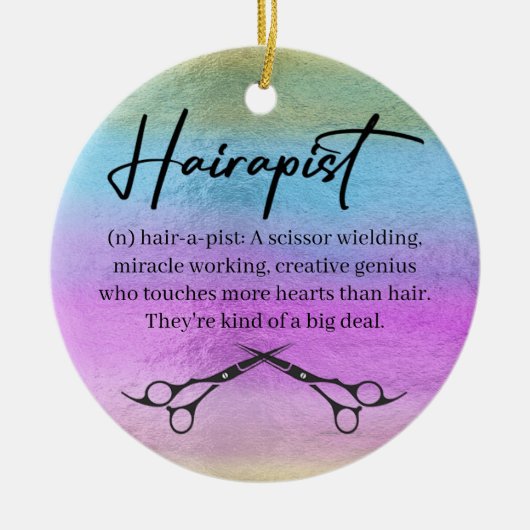 kerstboomschildering keramisch ornament (Voorkant)