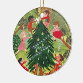 kerstboomschildering voor kinderen keramisch ornament (Links)