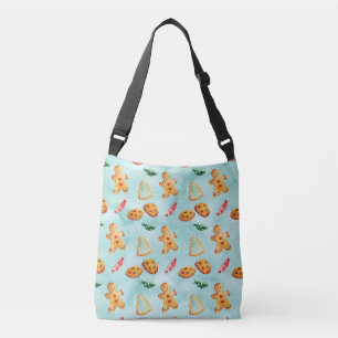 kerstboomschilderkunst crossbody tas