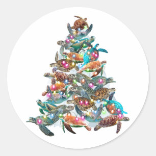 kerstboomschilders voor kerstboomversiering ronde sticker