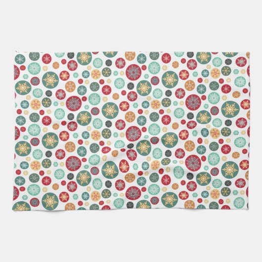 kerstboomschilfers Polka Dots Elegant Patroon Theedoek (Horizontaal)