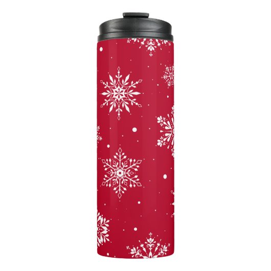 kerstboomschilfers Rood Thermosbeker (Voorkant)