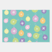 kerstboomschilfers Snowflakes Patroon Inpakpapier Vel (Voorkant 3)