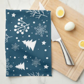 kerstboomschilfers theedoek (Quarter Fold)