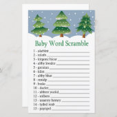 kerstboomspel met Baby-woordscramble (Voorkant / Achterkant)