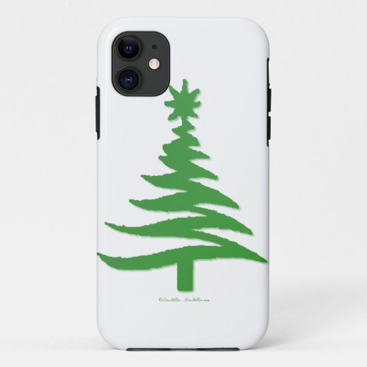 kerstboomstencil Groen Case-Mate iPhone Case (Achterkant)