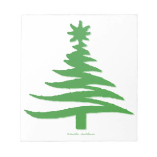 kerstboomstencil Groen Notitieblok