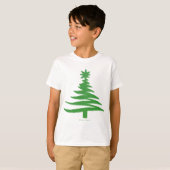 kerstboomstencil Groen T-shirt (Voorkant volledig)