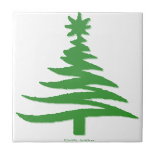 kerstboomstencil Groen Tegeltje