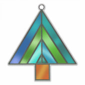 kerstboomstijl Glas in lood Sticker (Voorkant)