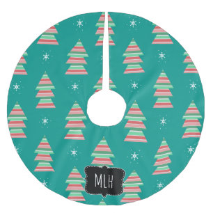 kerstboomstrepen Snowflakes FamilieInitiaal Kerstboom Rok