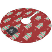 kerstboomstrepen Snowflakes FamilieInitiaal Kerstboom Rok (Gekanteld)