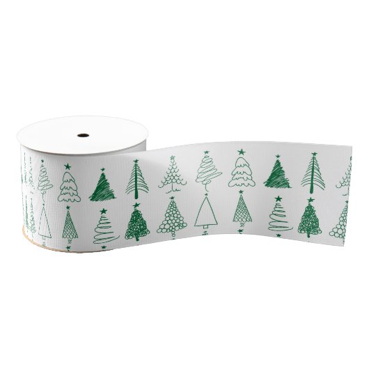 kerstboomstructuur grosgrain lint (Spoel)
