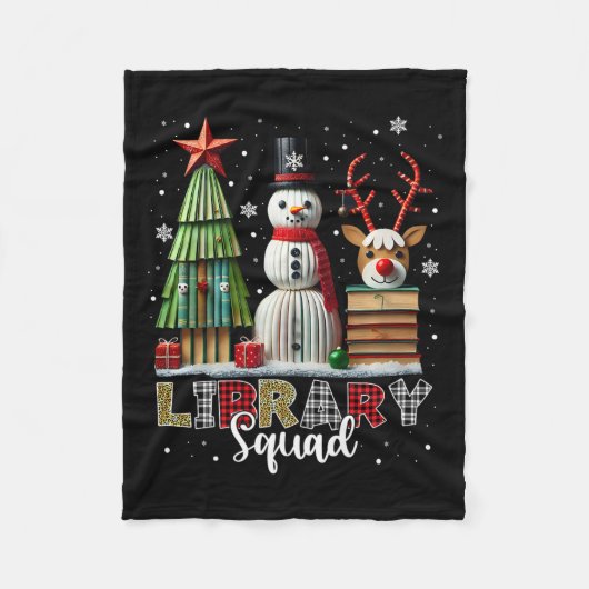 kerstboomstructuur Snowman Reinde Fleece Deken (Voorkant)