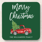  kerstboomstructuur voor penseelscript bier onderzetter (Voorkant)