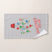 kerstboomstructuur - Vrolijk kerstfeest Bad Handdoek (Handdoek)