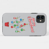 kerstboomstructuur - Vrolijk kerstfeest Case-Mate iPhone Case (Achterkant (horizontaal))