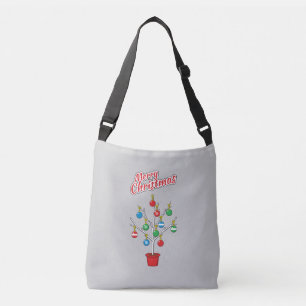 kerstboomstructuur - Vrolijk kerstfeest Crossbody Tas
