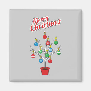kerstboomstructuur - Vrolijk kerstfeest Magneet