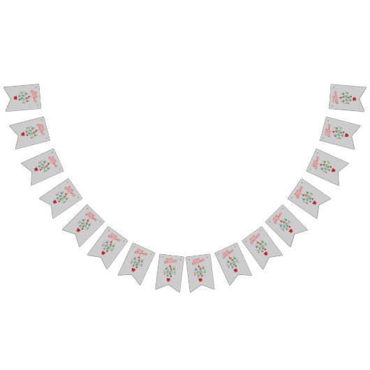 kerstboomstructuur - Vrolijk kerstfeest Vlaggetjes (Alle)