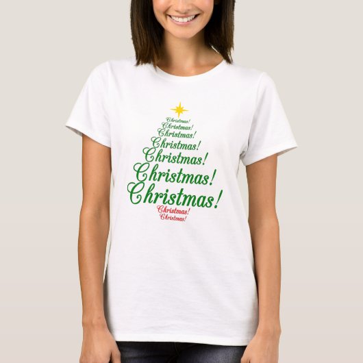 kerstboomT-shirt T-shirt (Voorkant)
