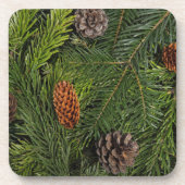 kerstboomtakken bier onderzetter (Voorkant)