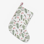 Kerstboomtakken en bessen - kleine kerstsok (Voorkant (Hangend))