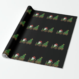 kerstboomtrekkers met kerstboomstructuur voor kers cadeaupapier