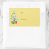 kerstboomvakantie cadeau Label Stickers (Tas)
