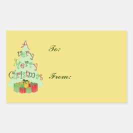 kerstboomvakantie cadeau Label Stickers