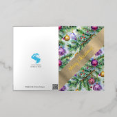 kerstboomvakantie folie wenskaart (Buiten Laag)