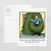 kerstboomvakantie Humor Briefkaart (Voorkant / Achterkant)