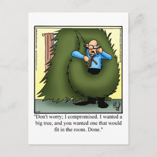 kerstboomvakantie Humor Briefkaart